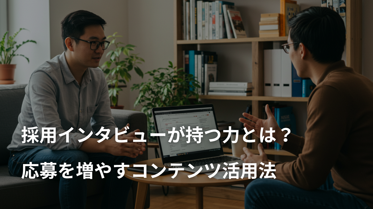 採用インタビューが持つ力とは？応募を増やすコンテンツ活用法